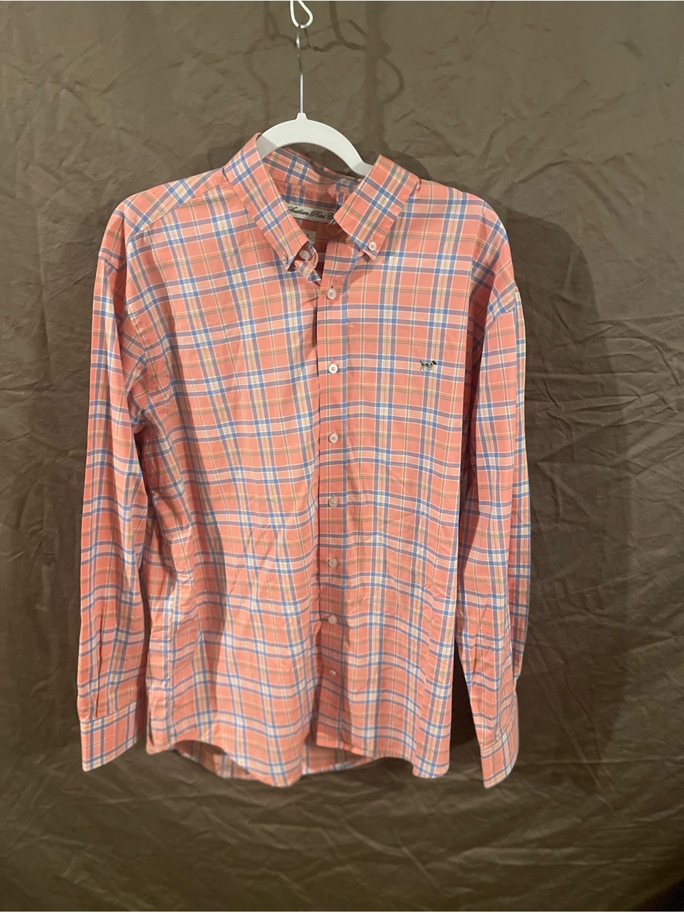 Southern Point button down shirt pink and blue